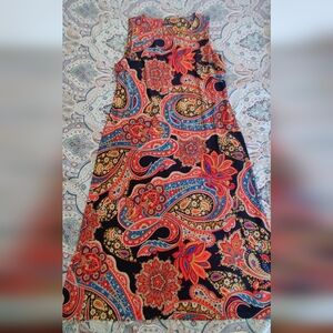 Tommy Hilfiger Red and Blue Paisley Dress Size 12